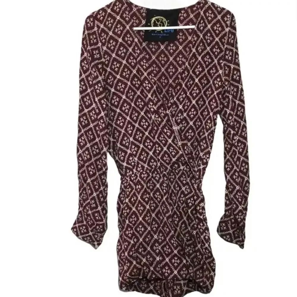 Blue Life Patterned Long Sleeve Romper S